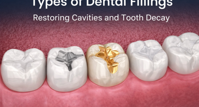 Dental fillings used for cavity treatment and tooth restoration.